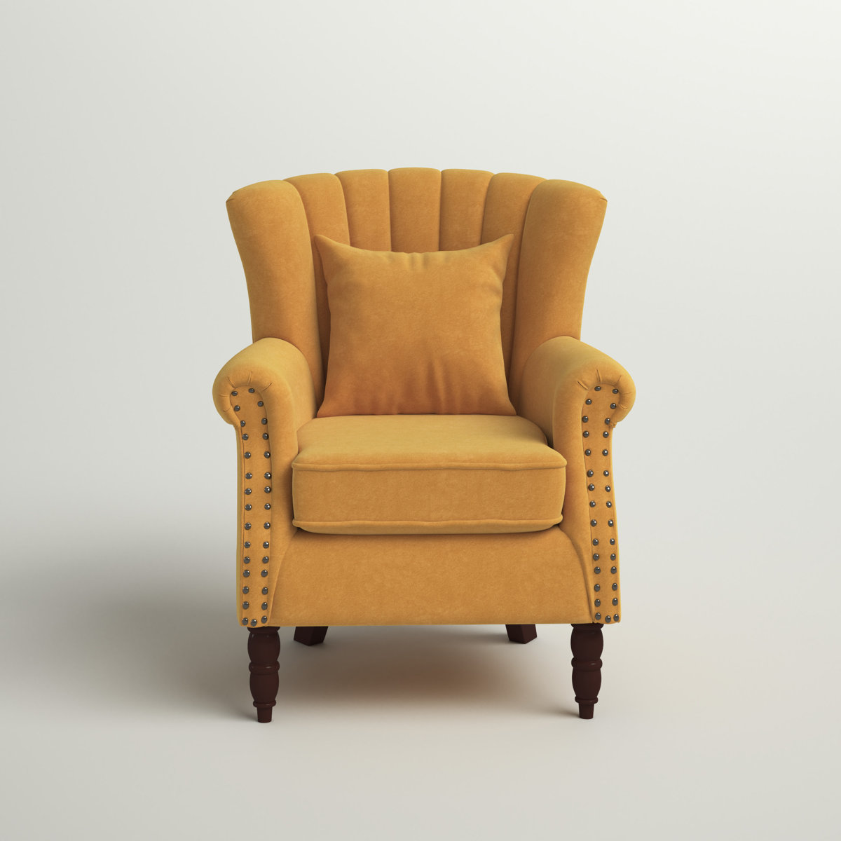 Johnathan 29'' Wide Velvet Wingback Chair